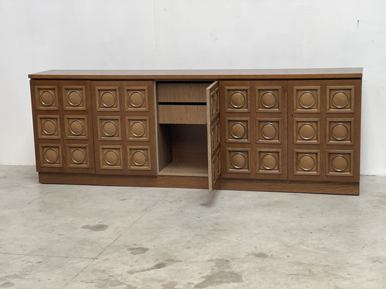 Image 1 of Vintage grafisch brutalistisch dressoir
