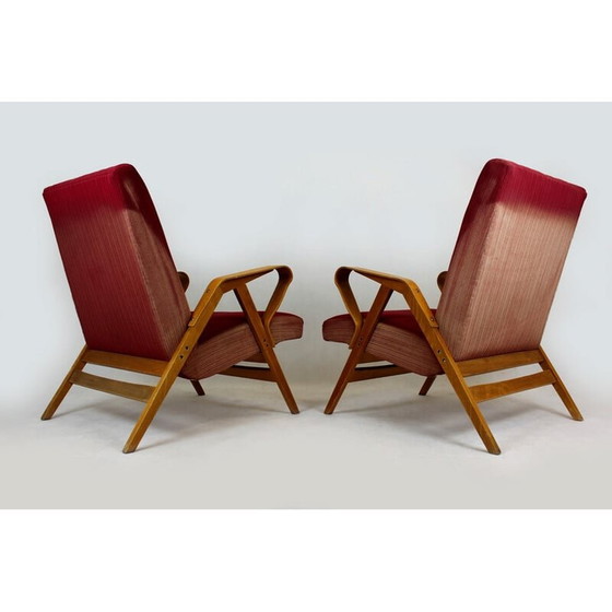 Image 1 of Paar Mid Century fauteuils voor Tatra, Tsjecho-Slowakije 1960