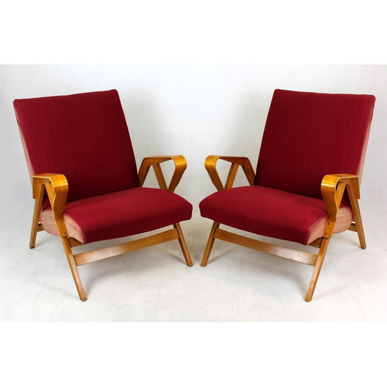 Image 1 of Paar Mid Century fauteuils voor Tatra, Tsjecho-Slowakije 1960