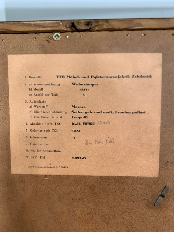 Image 1 of Mid Century hoge kast woonkamer buffet vintage