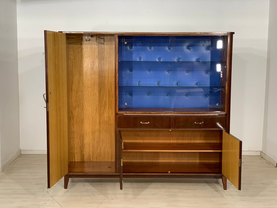 Image 1 of Mid Century hoge kast woonkamer buffet vintage