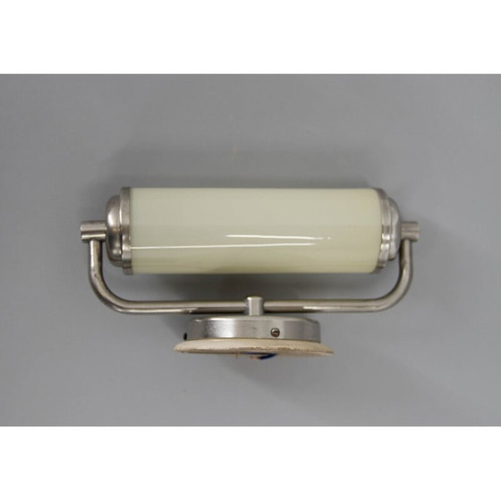 Image 1 of Vintage bauhaus wandlamp van vernikkeld metaal, 1930