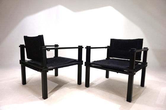 Image 1 of Bofinger Set van 2 Boeren Loungestoelen Met Tafel Door Gerd Lange, 1960