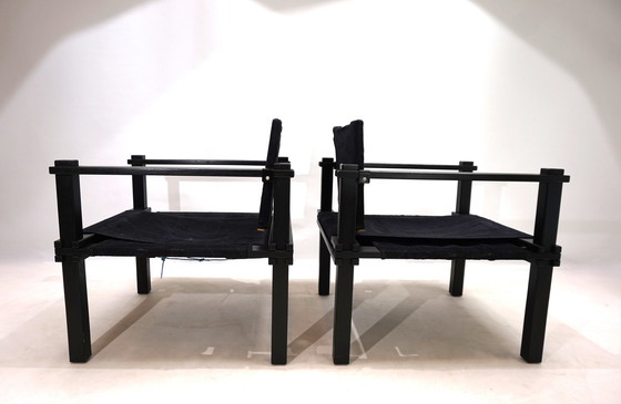 Image 1 of Bofinger Set van 2 Boeren Loungestoelen Met Tafel Door Gerd Lange, 1960