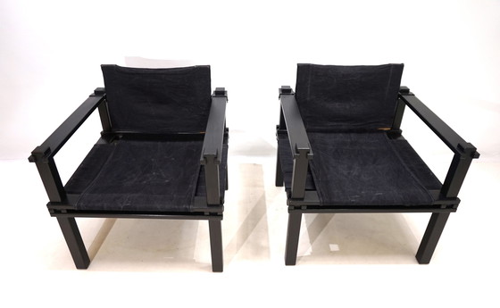 Image 1 of Bofinger Set van 2 Boeren Loungestoelen Met Tafel Door Gerd Lange, 1960