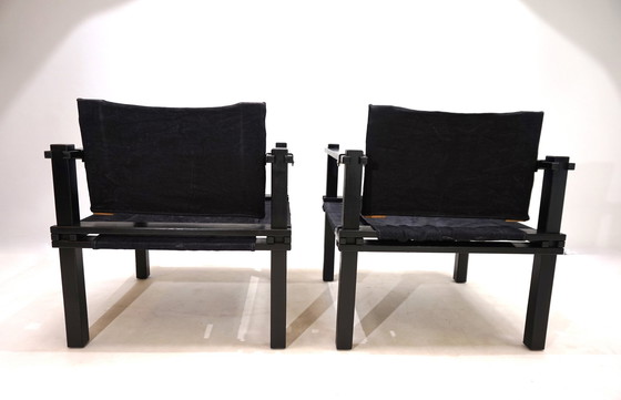 Image 1 of Bofinger Set van 2 Boeren Loungestoelen Met Tafel Door Gerd Lange, 1960