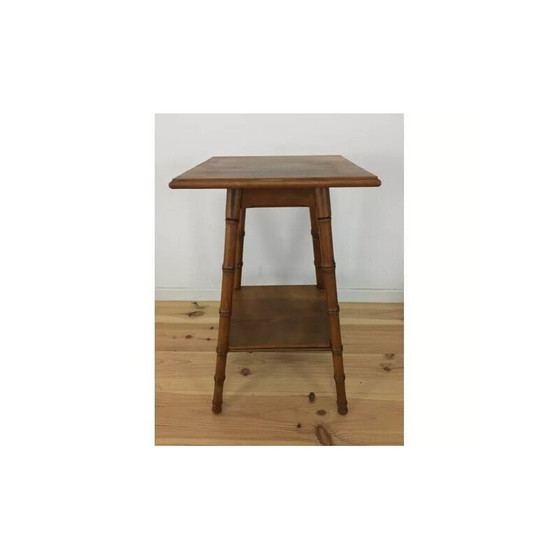 Image 1 of Vintage bijzettafel in houtsnijwerk, jaren 1960