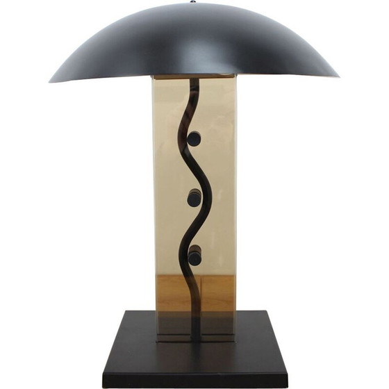 Image 1 of Vintage lamp gemaakt van aluminium glas en metaal door Kamenický Šenov, Tsjecho-Slowakije 1980