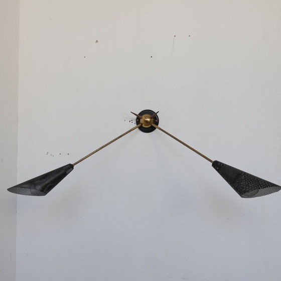 Image 1 of Vintage lampenkap van geperforeerd metaal, Frankrijk 1960