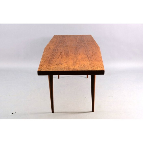 Image 1 of Vintage teakhouten trapeze salontafel, Duitsland 1960