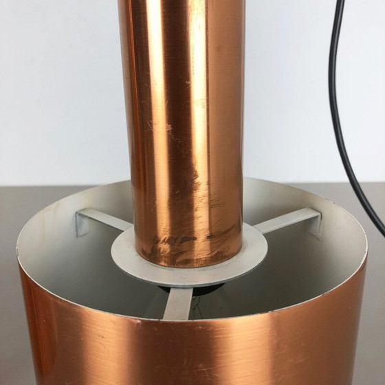 Image 1 of Paar vintage metalen hanglampen van Jo Hammerborg voor Fog en Mørup, 1963