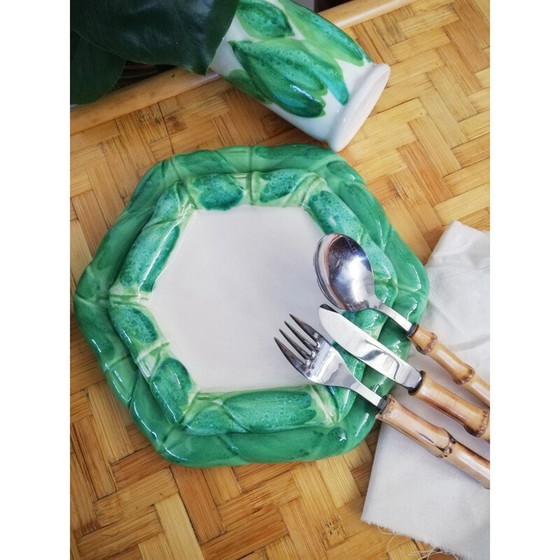 Image 1 of Set van 31 Italiaans vintage servies van tropische schalen en glazen door Colin Morrow voor Arpex, jaren 1970