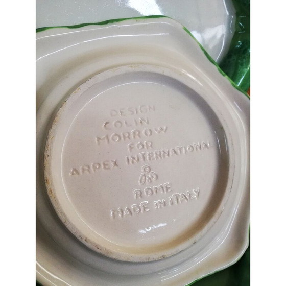Image 1 of Set van 31 Italiaans vintage servies van tropische schalen en glazen door Colin Morrow voor Arpex, jaren 1970