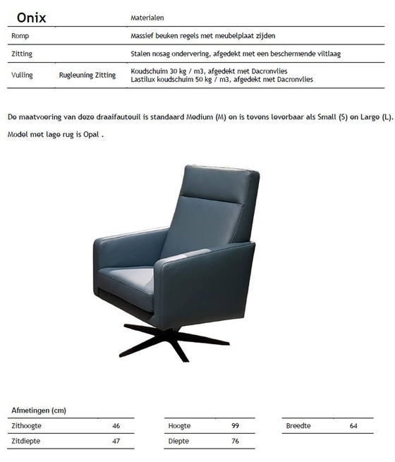 Image 1 of Draaifauteuil Stof Model Onix Van Gealux