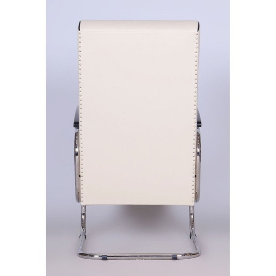 Image 1 of Vintage Bauhaus fauteuil in chroomstaal en beuken voor Mücke-Melder, Tsjecho-Slowakije 1930