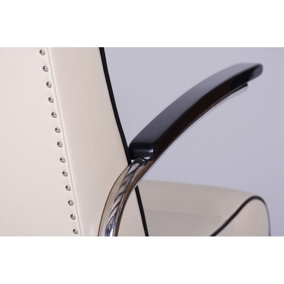 Image 1 of Vintage Bauhaus fauteuil in chroomstaal en beuken voor Mücke-Melder, Tsjecho-Slowakije 1930