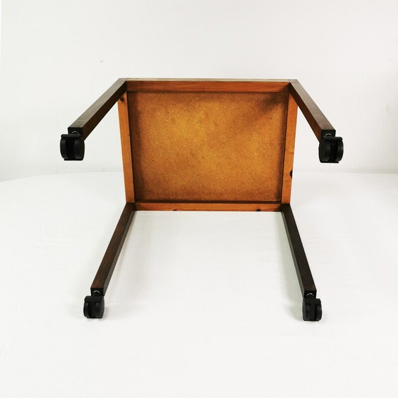 Image 1 of Vintage bijzettafel van rozenhoutfineer en keramiek, Denemarken 1970