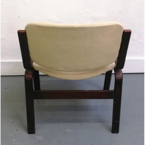 Image 1 of Paar scandinavische vintage fauteuils van hout en wol