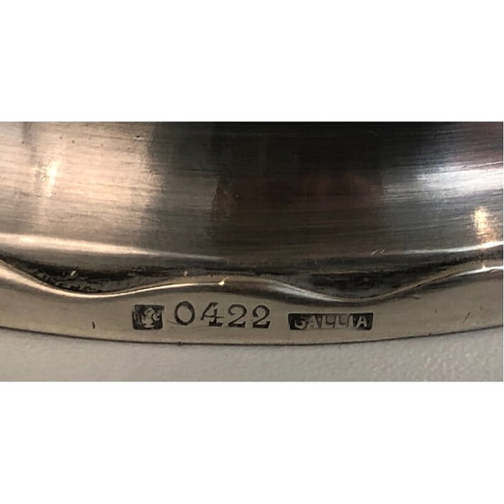 Image 1 of Vintage pompoen ijsemmer van verzilverd metaal en messing, Frankrijk 1970