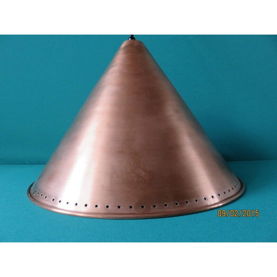 Image 1 of Vintage koperen hanglamp, Denemarken 1950