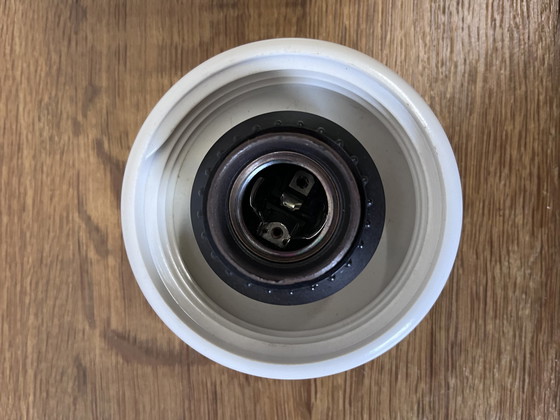 Image 1 of Vintage Crème Art Deco Plafondlamp Jaren Dertig Tulp