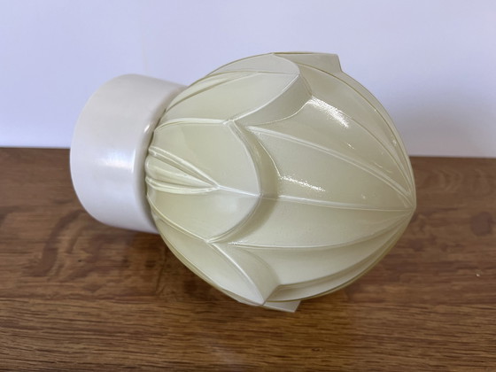 Image 1 of Vintage Crème Art Deco Plafondlamp Jaren Dertig Tulp