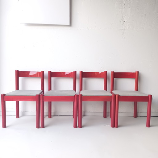 4x Vintage stoelen