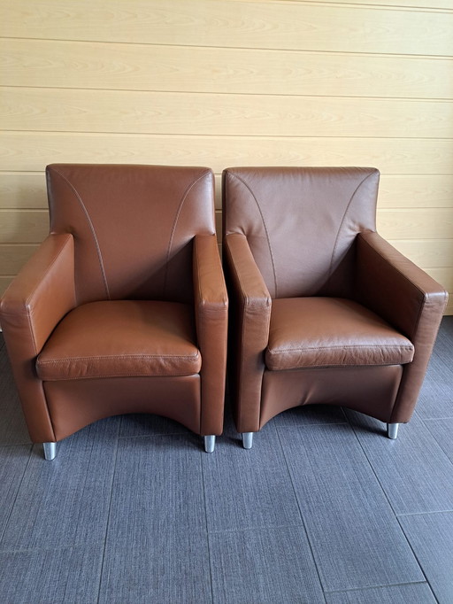 2x Leolux Dolcinea fauteuils