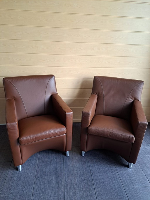 2x Leolux Dolcinea fauteuils