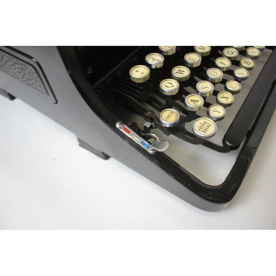 Image 1 of Vintage typemachine van metaal, staal, chroom en stof, Duitsland 1915