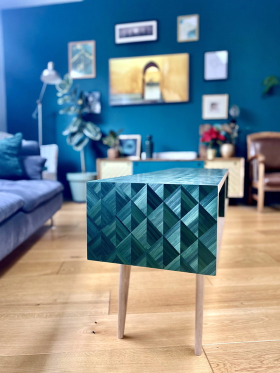 Image 1 of Eiken Marqueterie Salontafel