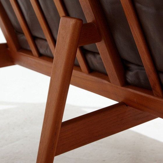 Image 1 of Deense vintage leren bank van Arne Wahl Iversen voor Komfort, 1950