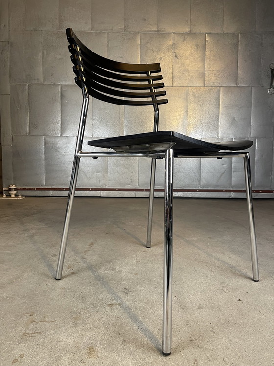 Image 1 of 4X Radius Chair By Thore Lassen & Soren Nielsen (Zwart)