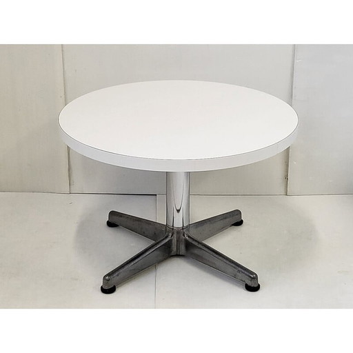 Vintage aluminium en formica bijzettafel, 1960