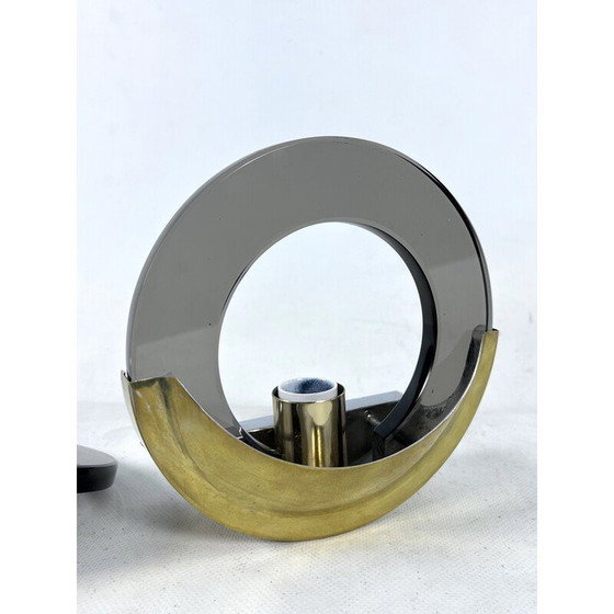 Image 1 of Paar vintage wandlampen van messing en glas voor Ity, Italië 1970
