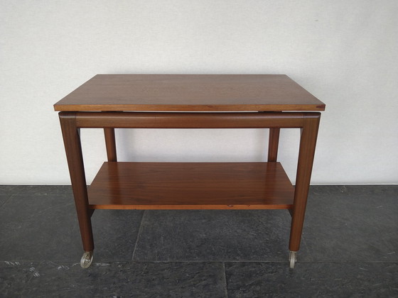 Image 1 of Scandinavisch teakhouten vintage serveerwagen