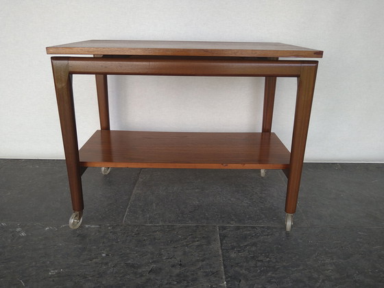 Image 1 of Scandinavisch teakhouten vintage serveerwagen