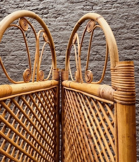 Image 1 of Vintage Rotan / Bamboe Kamerscherm Roomdivider