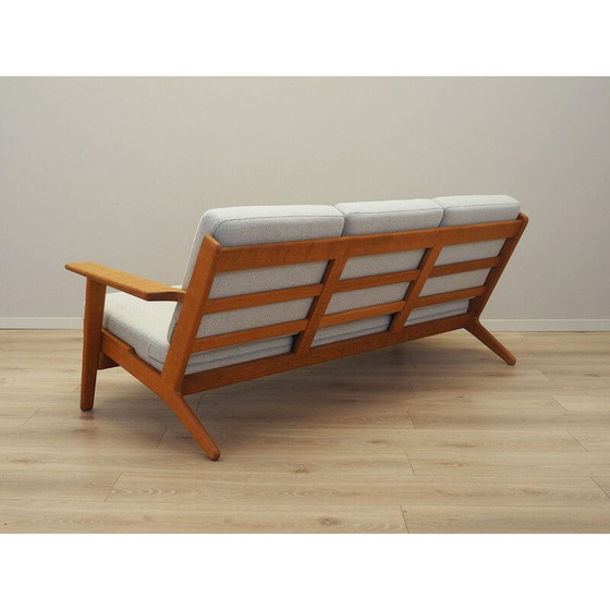Image 1 of Vintage eiken bank van Hans J. Wegner voor Getama, jaren 1960