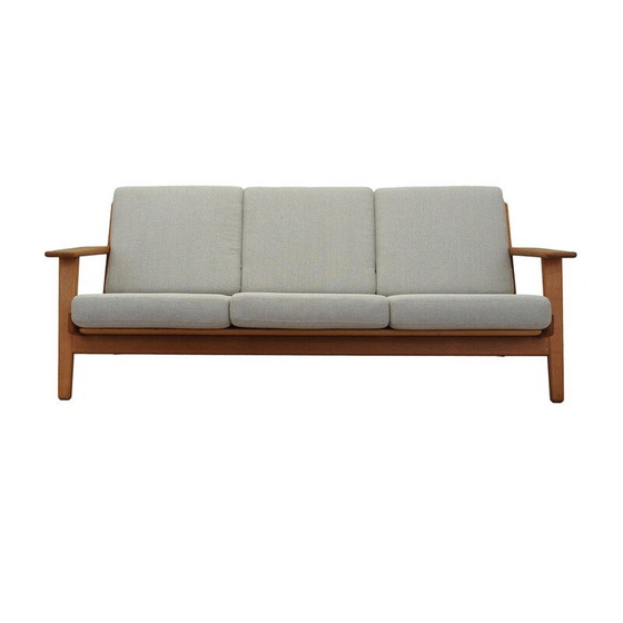 Image 1 of Vintage eiken bank van Hans J. Wegner voor Getama, jaren 1960