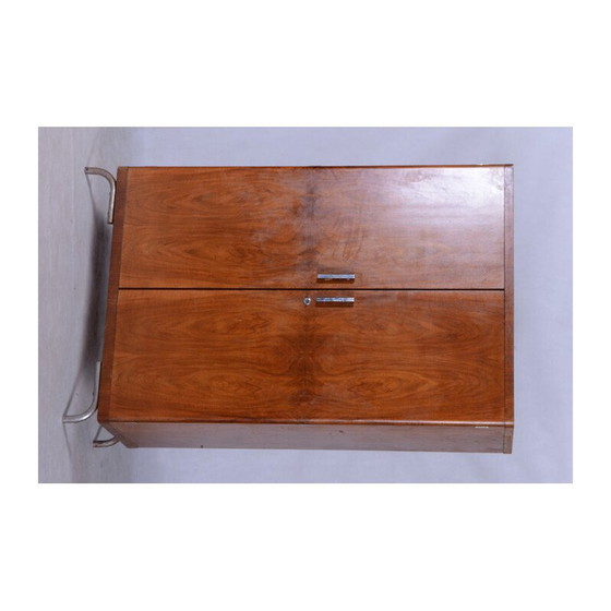 Image 1 of Vintage Bauhaus walnoten kabinet van Robert Slezak, Tsjechië 1930-1939