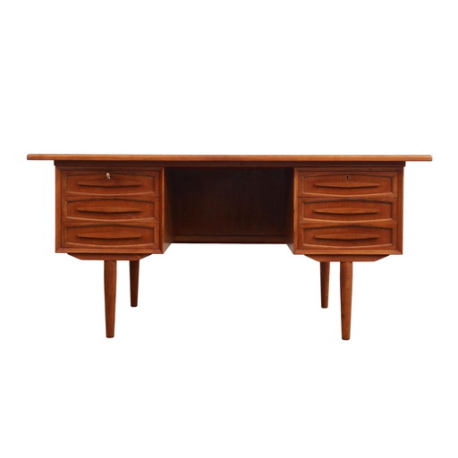 Eikenhouten bureau, Deens ontwerp, 1960S, Productie: Denemarken