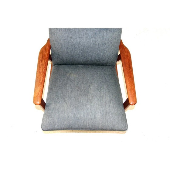 Image 1 of Vintage teakhouten en stoffen fauteuil, Zweden 1950