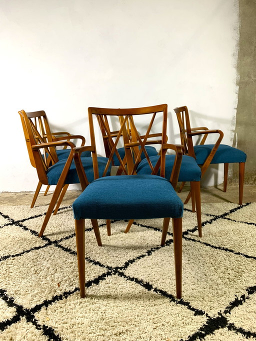 Set van 6 Zijlstra Joure "Poly Z" Stoelen, Abraham A. Patijn