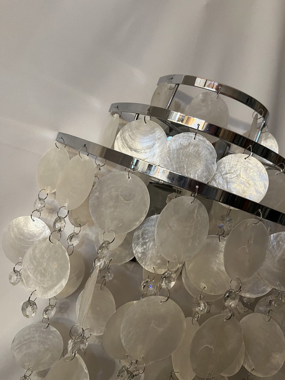 Image 1 of Set van 2 Capiz Italiaanse wandlampen Chrome kristal 