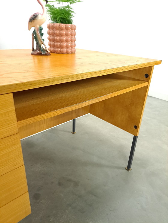 Image 1 of Fineer Hellerau Design Vrijstaand Bureau Met Lades