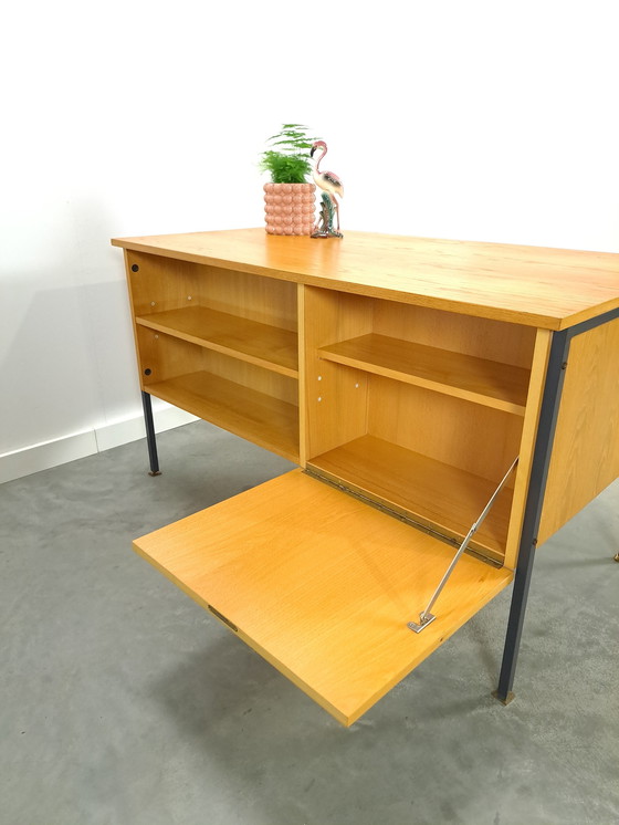 Image 1 of Fineer Hellerau Design Vrijstaand Bureau Met Lades