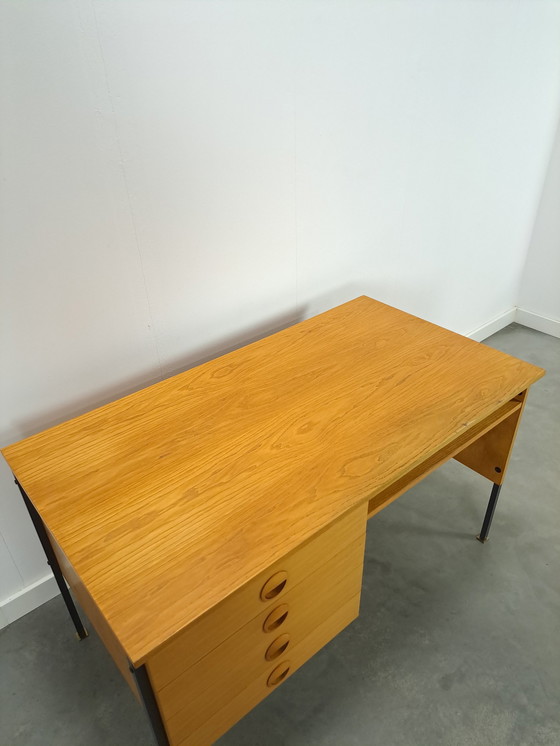 Image 1 of Fineer Hellerau Design Vrijstaand Bureau Met Lades