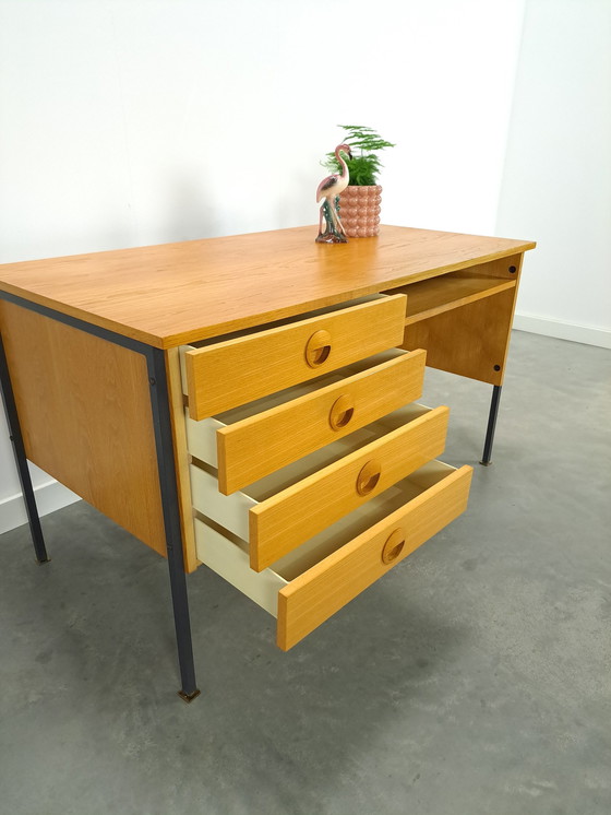 Image 1 of Fineer Hellerau Design Vrijstaand Bureau Met Lades