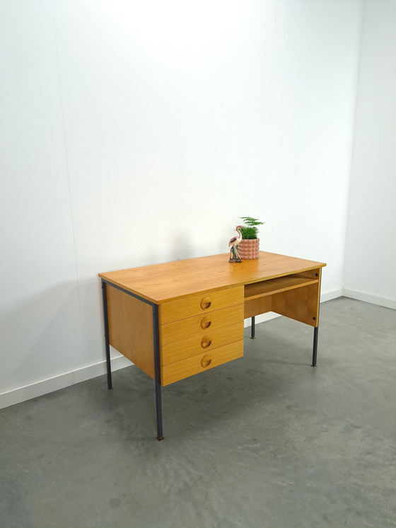 Image 1 of Fineer Hellerau Design Vrijstaand Bureau Met Lades